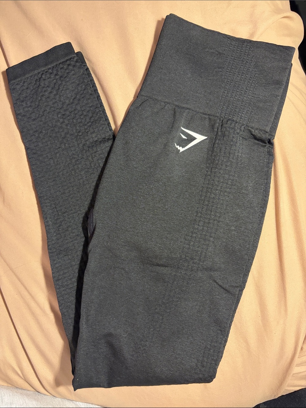 Gymshark Black Seamless High-Rise Leggings with Logo